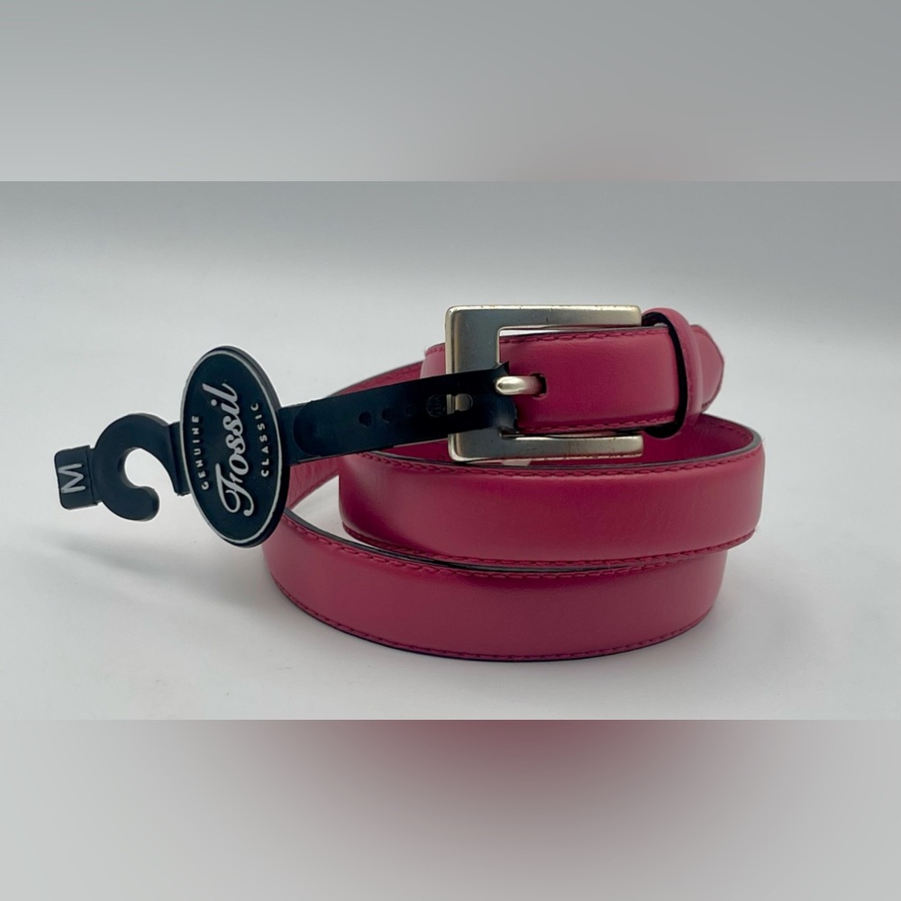 Fossil Pink Leather Belt